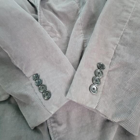 J. Crew Mens M Corduroy Blazer Sport Coat 100% Cotton Casual Jacket Gray - Picture 11 of 14